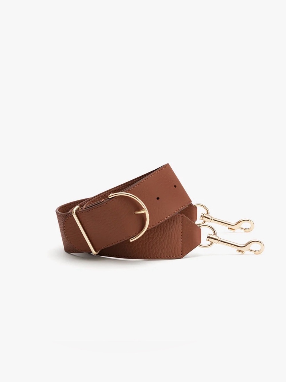 CUYANA Adjustable Wide Leather Strap (color: Dark Chestnut)